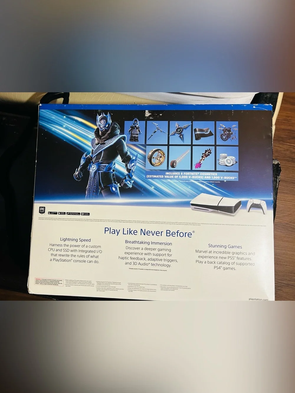 Sony PS5 Console - White and Black Accents With extra red Controler